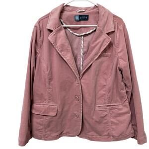 Avenue Blues Wimen’s Pink Corduroy Jacket Sz 14/16 Stretch Unlined Pockets